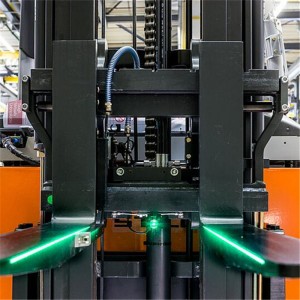 Gaffeltruck Laser Guide System til lager til håndtering af varer