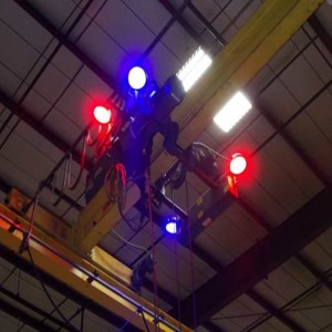 24 LED 9-60V Blue Spot Red Line Tower Overhead Crane Light