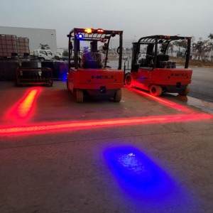 10 - 80Vdc gaffeltruck Red Zone Light LED-advarselslys